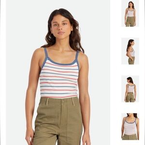 NWT Brixton Samantha Tank Top with Horizontal Stripes Size S